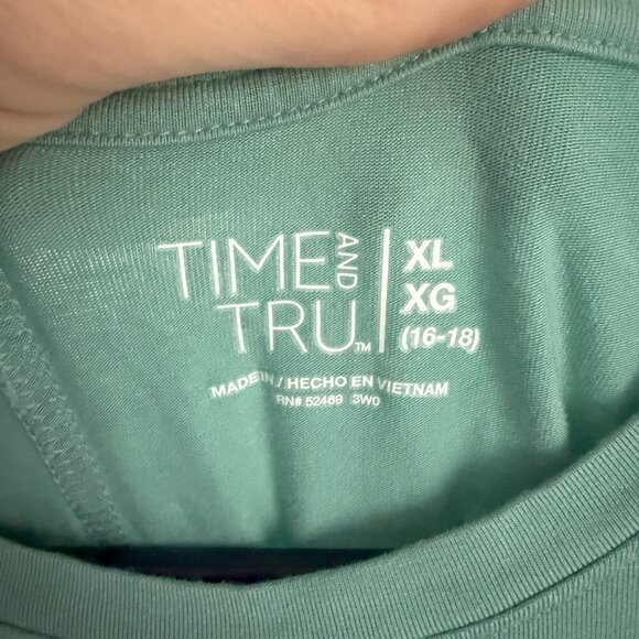 Time and Tru Sleeveless Green Swing Dress – Size XL (16-18) - Picture 5 of 6